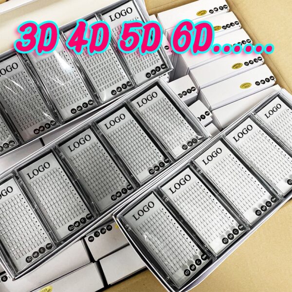 Long stem premade fans 3/4/5/6D